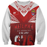 Mate Ma'a Tonga Rugby Sweatshirt Six Seven Six to The World LT03 Unisex Red - Polynesian Pride