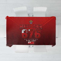 Mate Ma'a Tonga Rugby Tablecloth Six Seven Six to The World LT03 Red - Polynesian Pride