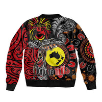 Aotearoa and Australia Toitu Te Tiriti Bomber Jacket Honour the Treaty - Stand Together Stand Stronger