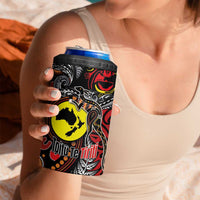 Aotearoa and Australia Toitu Te Tiriti 4 in 1 Can Cooler Tumbler Honour the Treaty - Stand Together Stand Stronger