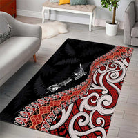 Aotearoa Maori Stylized Koru - Silver Ferns Area Rug LT03 - Polynesian Pride