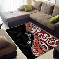 Aotearoa Maori Stylized Koru - Silver Ferns Area Rug LT03 - Polynesian Pride