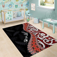 Aotearoa Maori Stylized Koru - Silver Ferns Area Rug LT03 - Polynesian Pride