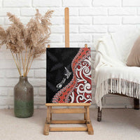 Aotearoa Maori Stylized Koru - Silver Ferns Canvas Wall Art LT03 - Polynesian Pride