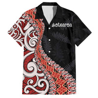 Aotearoa Maori Stylized Koru - Silver Ferns Family Matching Off Shoulder Maxi Dress and Hawaiian Shirt