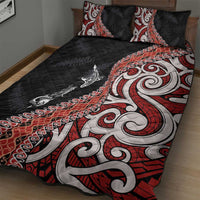 Aotearoa Maori Stylized Koru - Silver Ferns Quilt Bed Set LT03 - Polynesian Pride