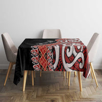 Aotearoa Maori Stylized Koru - Silver Ferns Tablecloth LT03 - Polynesian Pride