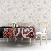 Aotearoa Maori Stylized Koru - Silver Ferns Tablecloth LT03 - Polynesian Pride