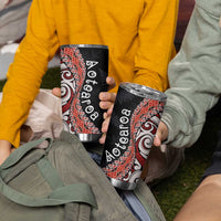 Aotearoa Maori Stylized Koru - Silver Ferns Tumbler Cup LT03 - Polynesian Pride