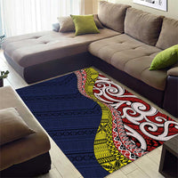 Aotearoa and Niue Area Rug Hiapo Maori Stylized Koru LT03 - Polynesian Pride