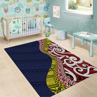 Aotearoa and Niue Area Rug Hiapo Maori Stylized Koru LT03 - Polynesian Pride