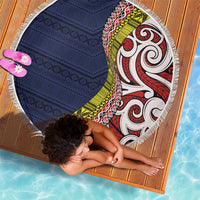 Aotearoa and Niue Beach Blanket Hiapo Maori Stylized Koru LT03 - Polynesian Pride