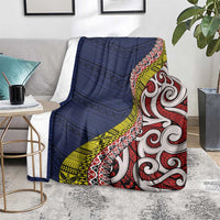 Aotearoa and Niue Blanket Hiapo Maori Stylized Koru LT03 - Polynesian Pride