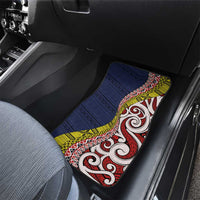 Aotearoa and Niue Car Mats Hiapo Maori Stylized Koru LT03 - Polynesian Pride