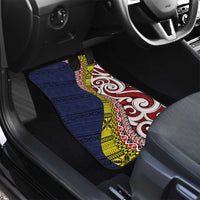 Aotearoa and Niue Car Mats Hiapo Maori Stylized Koru LT03 - Polynesian Pride