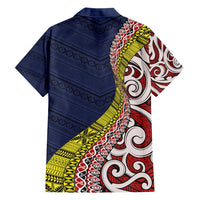 Aotearoa and Niue Hawaiian Shirt Hiapo Maori Stylized Koru LT03 - Polynesian Pride