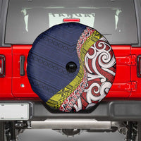 Aotearoa and Niue Spare Tire Cover Hiapo Maori Stylized Koru LT03 - Polynesian Pride