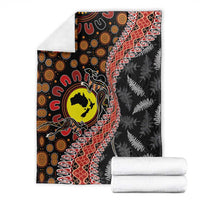 Aotearoa and Australia Blanket Maori Koru Ferns With Aboriginal Kangaroo LT03 - Polynesian Pride