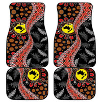 Aotearoa and Australia Car Mats Maori Koru Ferns With Aboriginal Kangaroo LT03 - Polynesian Pride