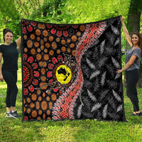 Aotearoa and Australia Quilt Maori Koru Ferns With Aboriginal Kangaroo