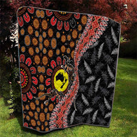 Aotearoa and Australia Quilt Maori Koru Ferns With Aboriginal Kangaroo