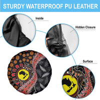 Aotearoa and Australia Spare Tire Cover Maori Koru Ferns With Aboriginal Kangaroo LT03 - Polynesian Pride