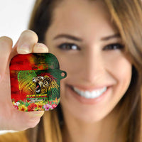 Hawaiian Reggae AirPods Case Jawaiian One Love-Tribal Tatoos and Rastafari Lion - Polynesian Pride