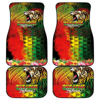 Hawaiian Reggae Car Mats Jawaiian One Love-Tribal Tatoos and Rastafari Lion - Polynesian Pride