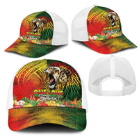 Hawaiian Reggae Mesh Trucker Cap Jawaiian One Love-Tribal Tatoos and Rastafari Lion LT03 - Polynesian Pride