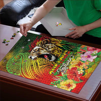 Hawaiian Reggae Puzzle Jawaiian One Love-Tribal Tatoos and Rastafari Lion LT03 - Polynesian Pride