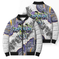 Traditional Art Hawaiian Kakau Tattoos Bomber Puffer Jacket Graffiti Style LT03 - Polynesian Pride