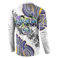 Traditional Art Hawaiian Kakau Tattoos Button Sweatshirt Graffiti Style LT03 - Polynesian Pride