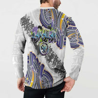 Traditional Art Hawaiian Kakau Tattoos Button Sweatshirt Graffiti Style LT03 - Polynesian Pride