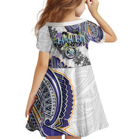 Traditional Art Hawaiian Kakau Tattoos Family Matching Off Shoulder Maxi Dress and Hawaiian Shirt Graffiti Style - Polynesian Pride