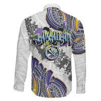 Traditional Art Hawaiian Kakau Tattoos Family Matching Short Sleeve Bodycon Dress and Hawaiian Shirt Graffiti Style - Polynesian Pride