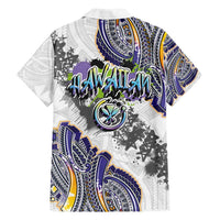 Traditional Art Hawaiian Kakau Tattoos Family Matching Tank Maxi Dress and Hawaiian Shirt Graffiti Style - Polynesian Pride