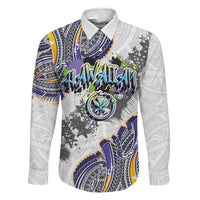 Traditional Art Hawaiian Kakau Tattoos Family Matching Tank Maxi Dress and Hawaiian Shirt Graffiti Style - Polynesian Pride