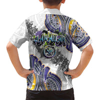 Traditional Art Hawaiian Kakau Tattoos Kid Hawaiian Shirt Graffiti Style - Polynesian Pride