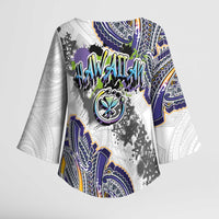 Traditional Art Hawaiian Kakau Tattoos Kimono Sleeve Blouse Graffiti Style LT03 - Polynesian Pride