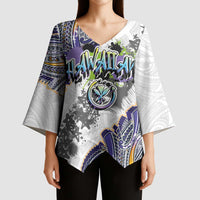 Traditional Art Hawaiian Kakau Tattoos Kimono Sleeve Blouse Graffiti Style LT03 - Polynesian Pride