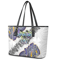 Traditional Art Hawaiian Kakau Tattoos Leather Tote Bag Graffiti Style LT03 - Polynesian Pride