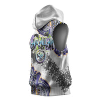 Traditional Art Hawaiian Kakau Tattoos Sleeveless Hoodie Graffiti Style LT03 - Polynesian Pride