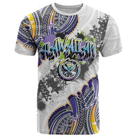 Traditional Art Hawaiian Kakau Tattoos T Shirt Graffiti Style LT03 White - Polynesian Pride