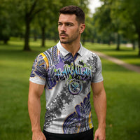 Traditional Art Hawaiian Kakau Tattoos Zipper Polo Shirt Graffiti Style LT03 - Polynesian Pride