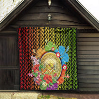 Hawaii Womens Day Wahine Quilt Strong Beautiful Woman with Kakau Style LT03 - Polynesian Pride