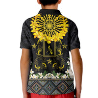 Flores de Mayo and Filipino Fiesta Kid Polo Shirt The Sun-Jasmine and Polynesian Yakan Tattoo Barong Style