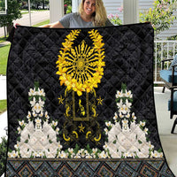 Flores de Mayo and Filipino Fiesta Quilt The Sun-Jasmine and Polynesian Yakan Tattoo Barong Style