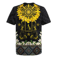Flores de Mayo and Filipino Fiesta Rugby Jersey The Sun-Jasmine and Polynesian Yakan Tattoo Barong Style