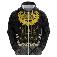Flores de Mayo and Filipino Fiesta Zip Hoodie The Sun-Jasmine and Polynesian Yakan Tattoo Barong Style