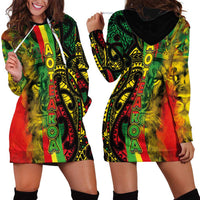 Aotearoa Reggae Hoodie Dress Maori Reggae-One Love LT03 - Polynesian Pride